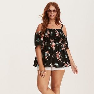 Torrid floral babydoll style top